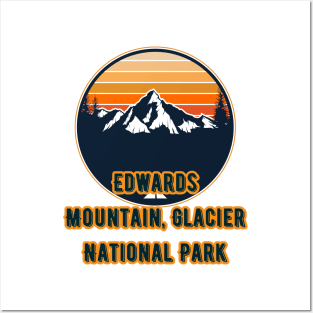Edwards Mountain, Glacier National Park Posters and Art
